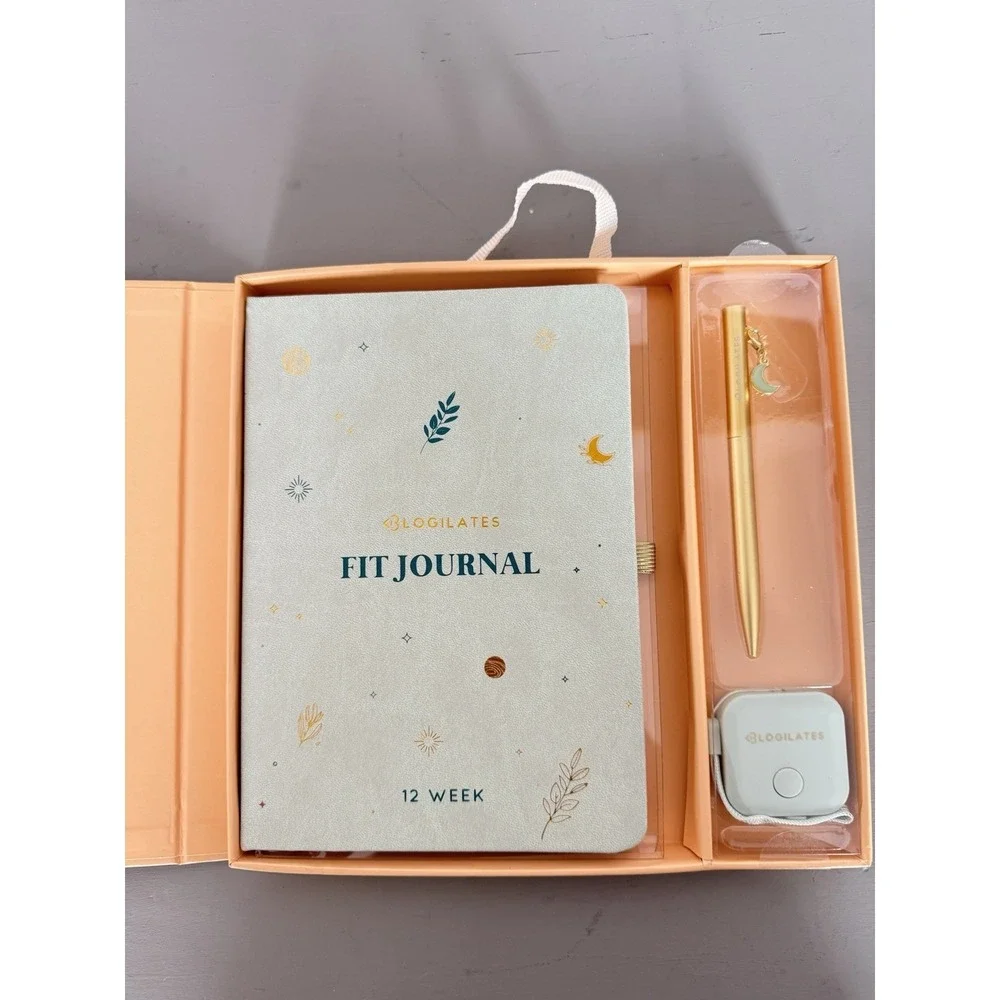 Blogilates 12‎ Week Fit Journal Hard Cover Elastic Closure Preprinted Pages NEW - Picture 8 of 9